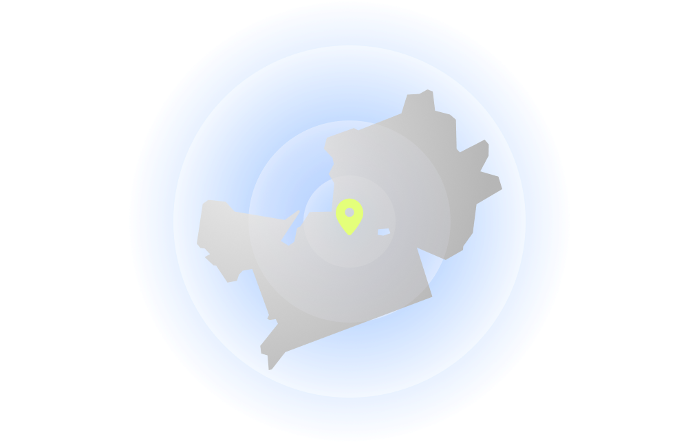 燕市を中心とした対応エリアの図